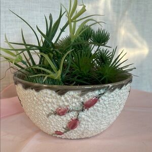 Floral Textured Ceramic Bowl